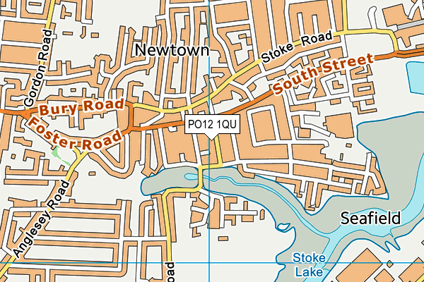 PO12 1QU map - OS VectorMap District (Ordnance Survey) PO12 1QU map - OS VectorMap District (Ordnance Survey)
