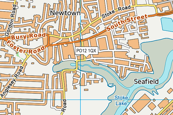 PO12 1QX map - OS VectorMap District (Ordnance Survey) PO12 1QX map - OS VectorMap District (Ordnance Survey)