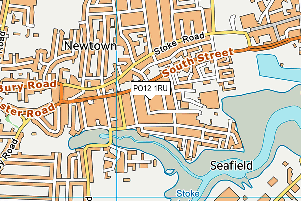PO12 1RU map - OS VectorMap District (Ordnance Survey)