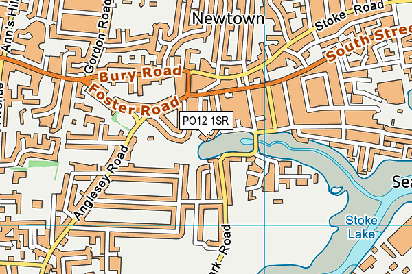 PO12 1SR map - OS VectorMap District (Ordnance Survey) PO12 1SR map - OS VectorMap District (Ordnance Survey)