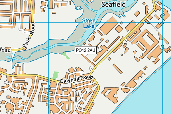 PO12 2AU map - OS VectorMap District (Ordnance Survey)