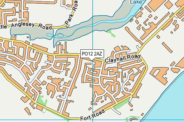PO12 2AZ map - OS VectorMap District (Ordnance Survey) PO12 2AZ map - OS VectorMap District (Ordnance Survey)