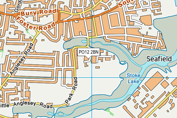 PO12 2BN map - OS VectorMap District (Ordnance Survey) PO12 2BN map - OS VectorMap District (Ordnance Survey)