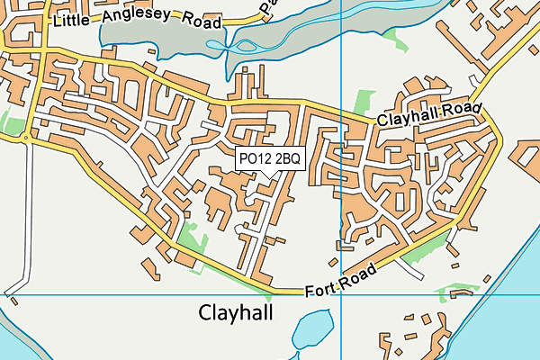 PO12 2BQ map - OS VectorMap District (Ordnance Survey)