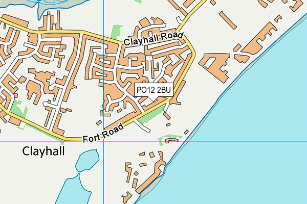 PO12 2BU map - OS VectorMap District (Ordnance Survey) PO12 2BU map - OS VectorMap District (Ordnance Survey)