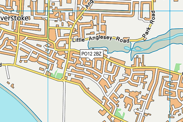 PO12 2BZ map - OS VectorMap District (Ordnance Survey)
