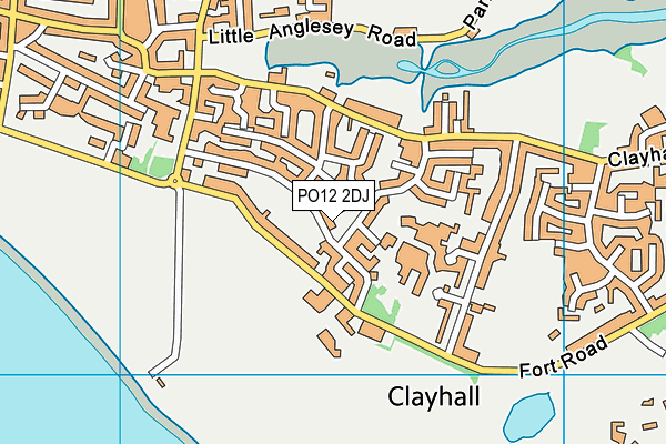 PO12 2DJ map - OS VectorMap District (Ordnance Survey) PO12 2DJ map - OS VectorMap District (Ordnance Survey)