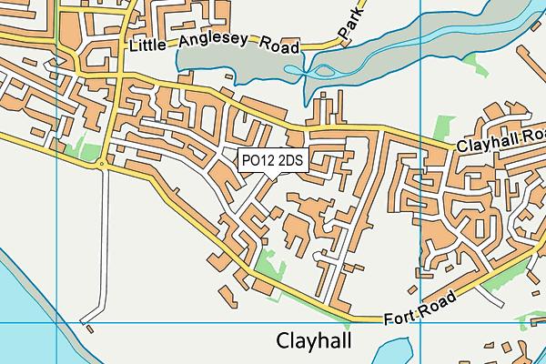 PO12 2DS map - OS VectorMap District (Ordnance Survey)