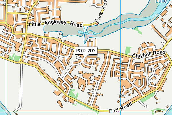 PO12 2DY map - OS VectorMap District (Ordnance Survey) PO12 2DY map - OS VectorMap District (Ordnance Survey)