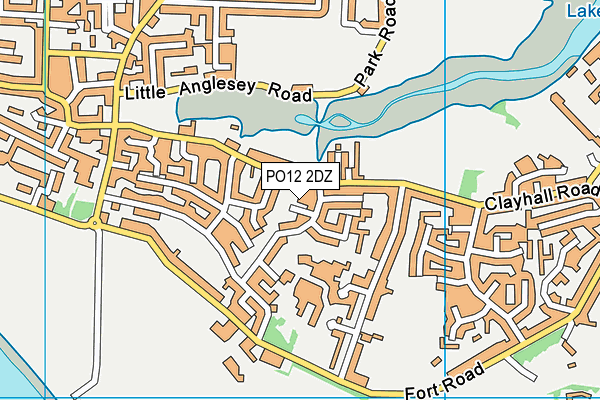 PO12 2DZ map - OS VectorMap District (Ordnance Survey) PO12 2DZ map - OS VectorMap District (Ordnance Survey)