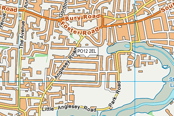 PO12 2EL map - OS VectorMap District (Ordnance Survey) PO12 2EL map - OS VectorMap District (Ordnance Survey)
