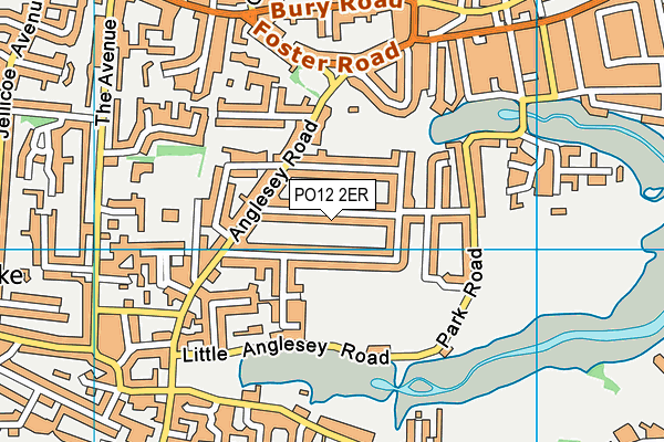 PO12 2ER map - OS VectorMap District (Ordnance Survey) PO12 2ER map - OS VectorMap District (Ordnance Survey)
