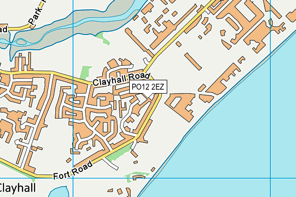 PO12 2EZ map - OS VectorMap District (Ordnance Survey) PO12 2EZ map - OS VectorMap District (Ordnance Survey)