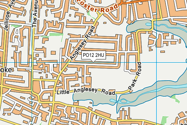 PO12 2HU map - OS VectorMap District (Ordnance Survey) PO12 2HU map - OS VectorMap District (Ordnance Survey)