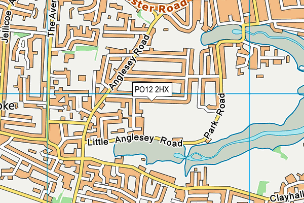 PO12 2HX map - OS VectorMap District (Ordnance Survey) PO12 2HX map - OS VectorMap District (Ordnance Survey)