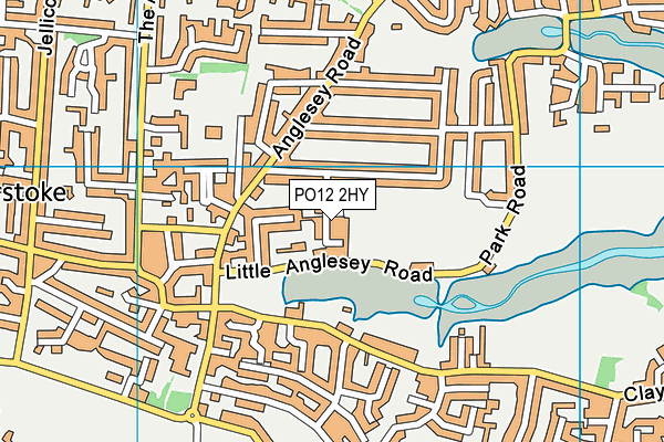PO12 2HY map - OS VectorMap District (Ordnance Survey) PO12 2HY map - OS VectorMap District (Ordnance Survey)