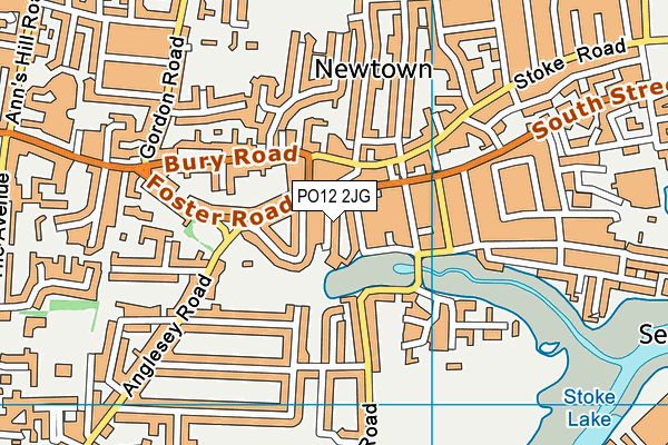PO12 2JG map - OS VectorMap District (Ordnance Survey) PO12 2JG map - OS VectorMap District (Ordnance Survey)