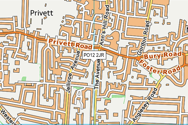PO12 2JR map - OS VectorMap District (Ordnance Survey) PO12 2JR map - OS VectorMap District (Ordnance Survey)
