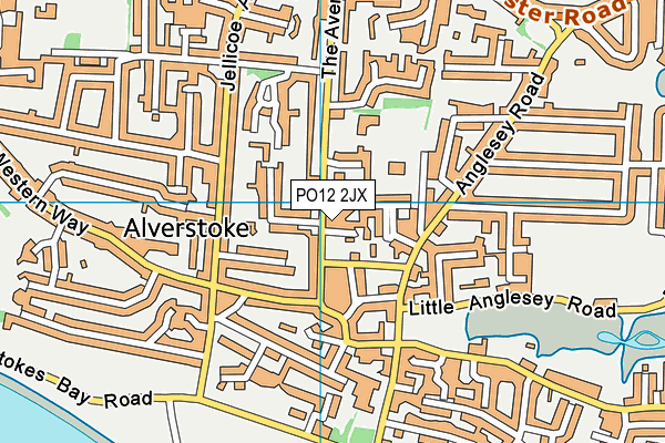 PO12 2JX map - OS VectorMap District (Ordnance Survey) PO12 2JX map - OS VectorMap District (Ordnance Survey)