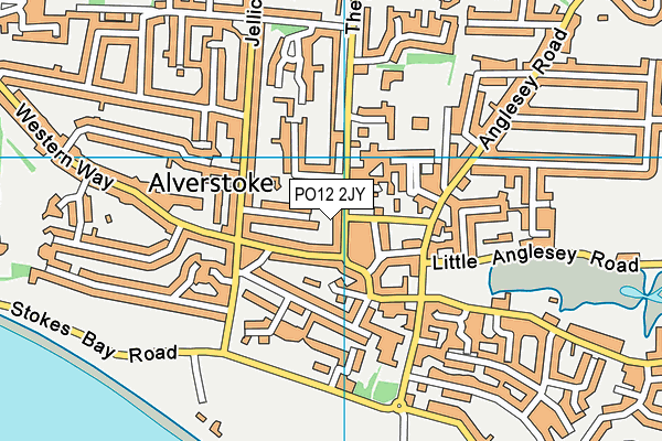 PO12 2JY map - OS VectorMap District (Ordnance Survey) PO12 2JY map - OS VectorMap District (Ordnance Survey)