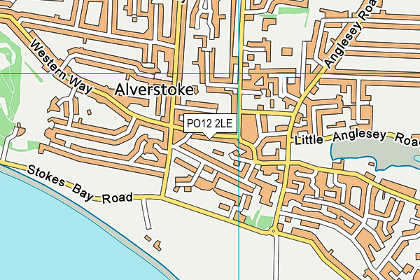 PO12 2LE map - OS VectorMap District (Ordnance Survey) PO12 2LE map - OS VectorMap District (Ordnance Survey)