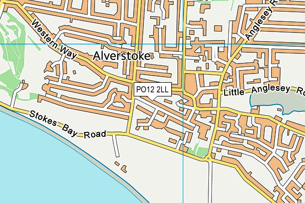 PO12 2LL map - OS VectorMap District (Ordnance Survey) PO12 2LL map - OS VectorMap District (Ordnance Survey)