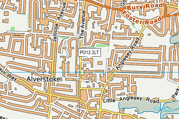 PO12 2LT map - OS VectorMap District (Ordnance Survey) PO12 2LT map - OS VectorMap District (Ordnance Survey)