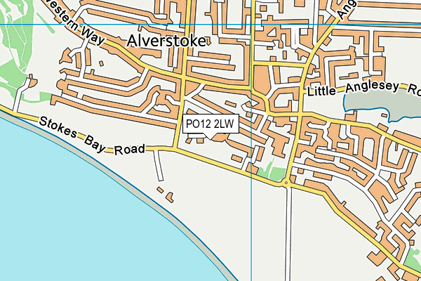 PO12 2LW map - OS VectorMap District (Ordnance Survey) PO12 2LW map - OS VectorMap District (Ordnance Survey)