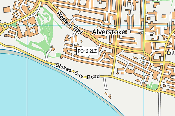 PO12 2LZ map - OS VectorMap District (Ordnance Survey) PO12 2LZ map - OS VectorMap District (Ordnance Survey)