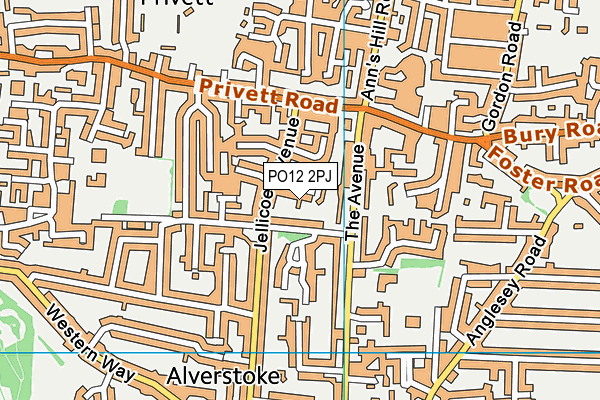 PO12 2PJ map - OS VectorMap District (Ordnance Survey) PO12 2PJ map - OS VectorMap District (Ordnance Survey)