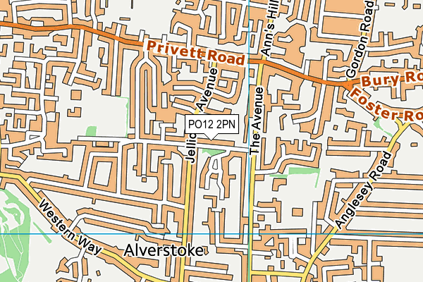 PO12 2PN map - OS VectorMap District (Ordnance Survey) PO12 2PN map - OS VectorMap District (Ordnance Survey)