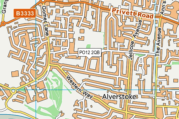 PO12 2QB map - OS VectorMap District (Ordnance Survey) PO12 2QB map - OS VectorMap District (Ordnance Survey)