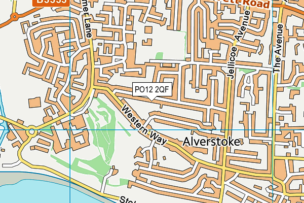 PO12 2QF map - OS VectorMap District (Ordnance Survey) PO12 2QF map - OS VectorMap District (Ordnance Survey)