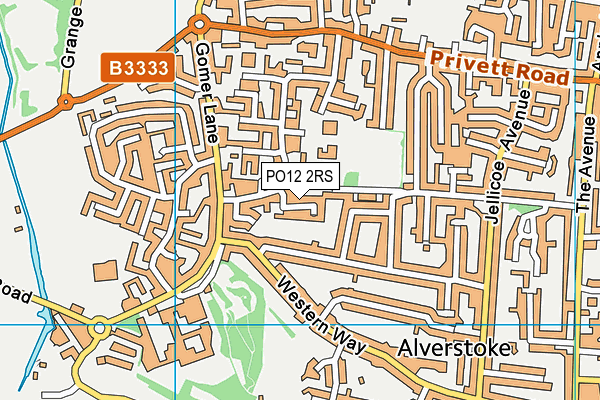 PO12 2RS map - OS VectorMap District (Ordnance Survey)