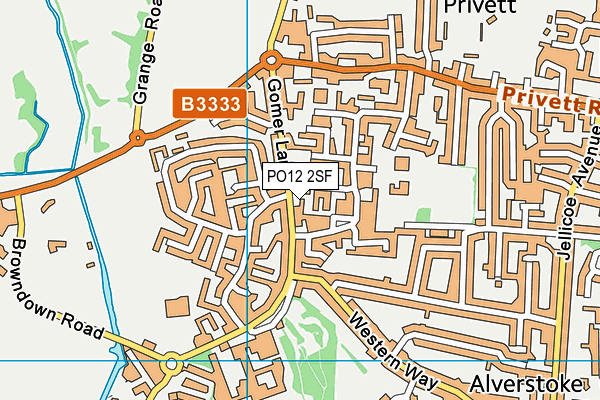 PO12 2SF map - OS VectorMap District (Ordnance Survey) PO12 2SF map - OS VectorMap District (Ordnance Survey)