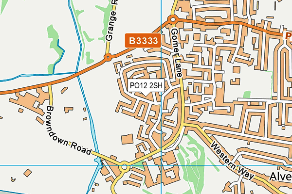 PO12 2SH map - OS VectorMap District (Ordnance Survey) PO12 2SH map - OS VectorMap District (Ordnance Survey)