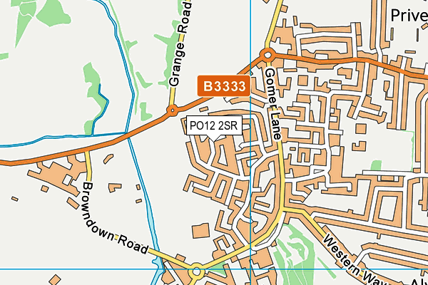 PO12 2SR map - OS VectorMap District (Ordnance Survey) PO12 2SR map - OS VectorMap District (Ordnance Survey)