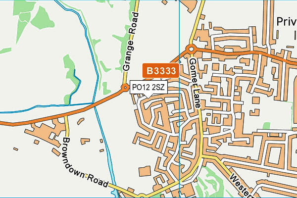 PO12 2SZ map - OS VectorMap District (Ordnance Survey) PO12 2SZ map - OS VectorMap District (Ordnance Survey)