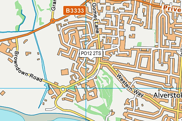 PO12 2TS map - OS VectorMap District (Ordnance Survey) PO12 2TS map - OS VectorMap District (Ordnance Survey)