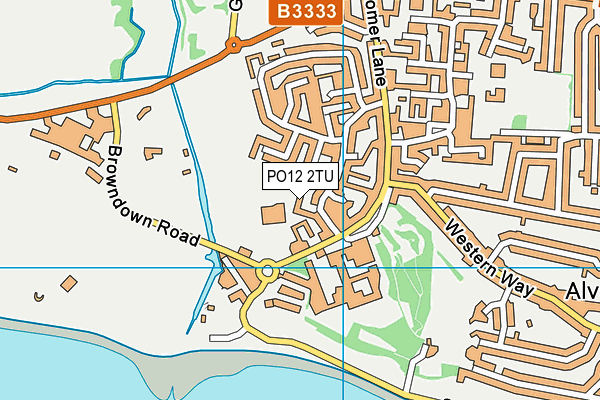 PO12 2TU map - OS VectorMap District (Ordnance Survey) PO12 2TU map - OS VectorMap District (Ordnance Survey)