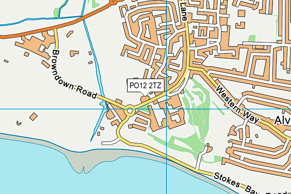 PO12 2TZ map - OS VectorMap District (Ordnance Survey) PO12 2TZ map - OS VectorMap District (Ordnance Survey)