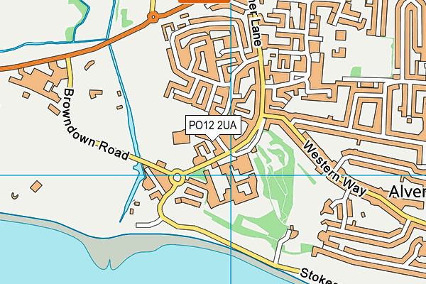 PO12 2UA map - OS VectorMap District (Ordnance Survey) PO12 2UA map - OS VectorMap District (Ordnance Survey)