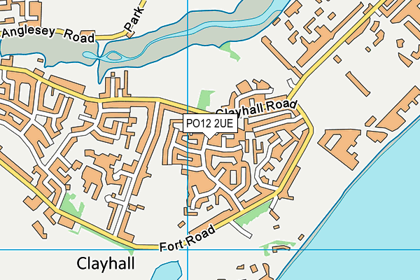 PO12 2UE map - OS VectorMap District (Ordnance Survey) PO12 2UE map - OS VectorMap District (Ordnance Survey)