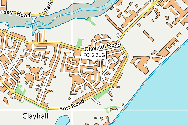 PO12 2UG map - OS VectorMap District (Ordnance Survey) PO12 2UG map - OS VectorMap District (Ordnance Survey)