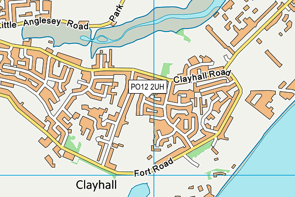 PO12 2UH map - OS VectorMap District (Ordnance Survey) PO12 2UH map - OS VectorMap District (Ordnance Survey)
