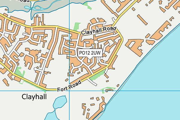 PO12 2UW map - OS VectorMap District (Ordnance Survey)