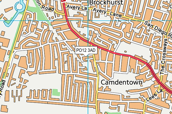 PO12 3AD map - OS VectorMap District (Ordnance Survey) PO12 3AD map - OS VectorMap District (Ordnance Survey)