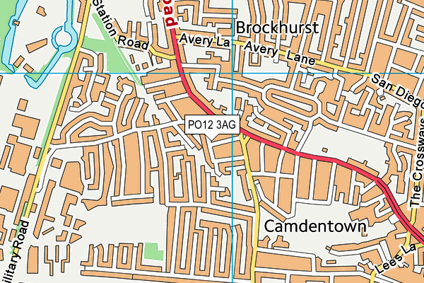 PO12 3AG map - OS VectorMap District (Ordnance Survey) PO12 3AG map - OS VectorMap District (Ordnance Survey)