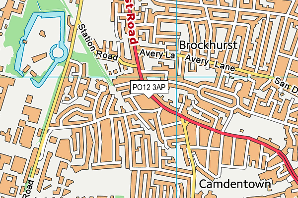 PO12 3AP map - OS VectorMap District (Ordnance Survey) PO12 3AP map - OS VectorMap District (Ordnance Survey)