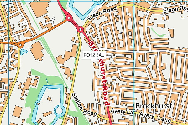 PO12 3AU map - OS VectorMap District (Ordnance Survey) PO12 3AU map - OS VectorMap District (Ordnance Survey)